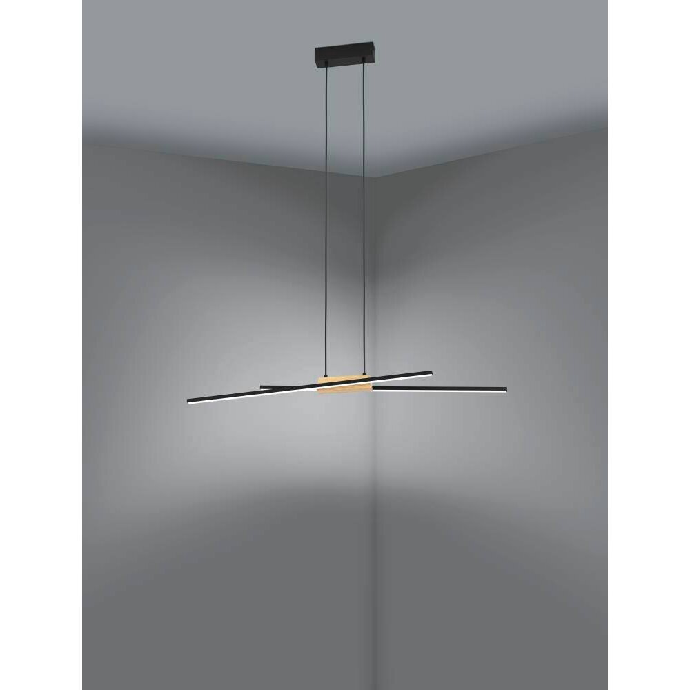 Eglo PANAGRIA Hanger LED Bruin, Zwart, 2-lichts