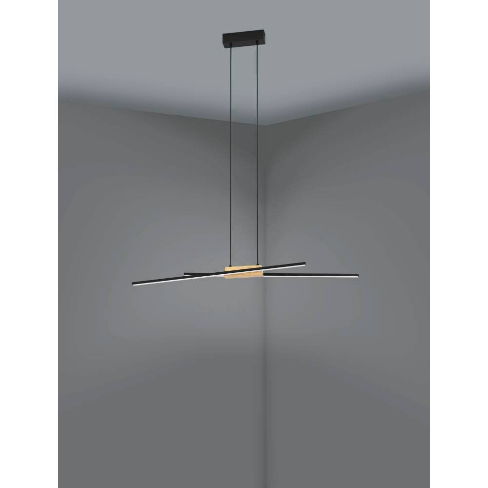 Eglo PANAGRIA Hanger LED Bruin, Zwart, 2-lichts