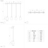 Eglo BATISTA Hanger Messing, Zwart, 4-lichts
