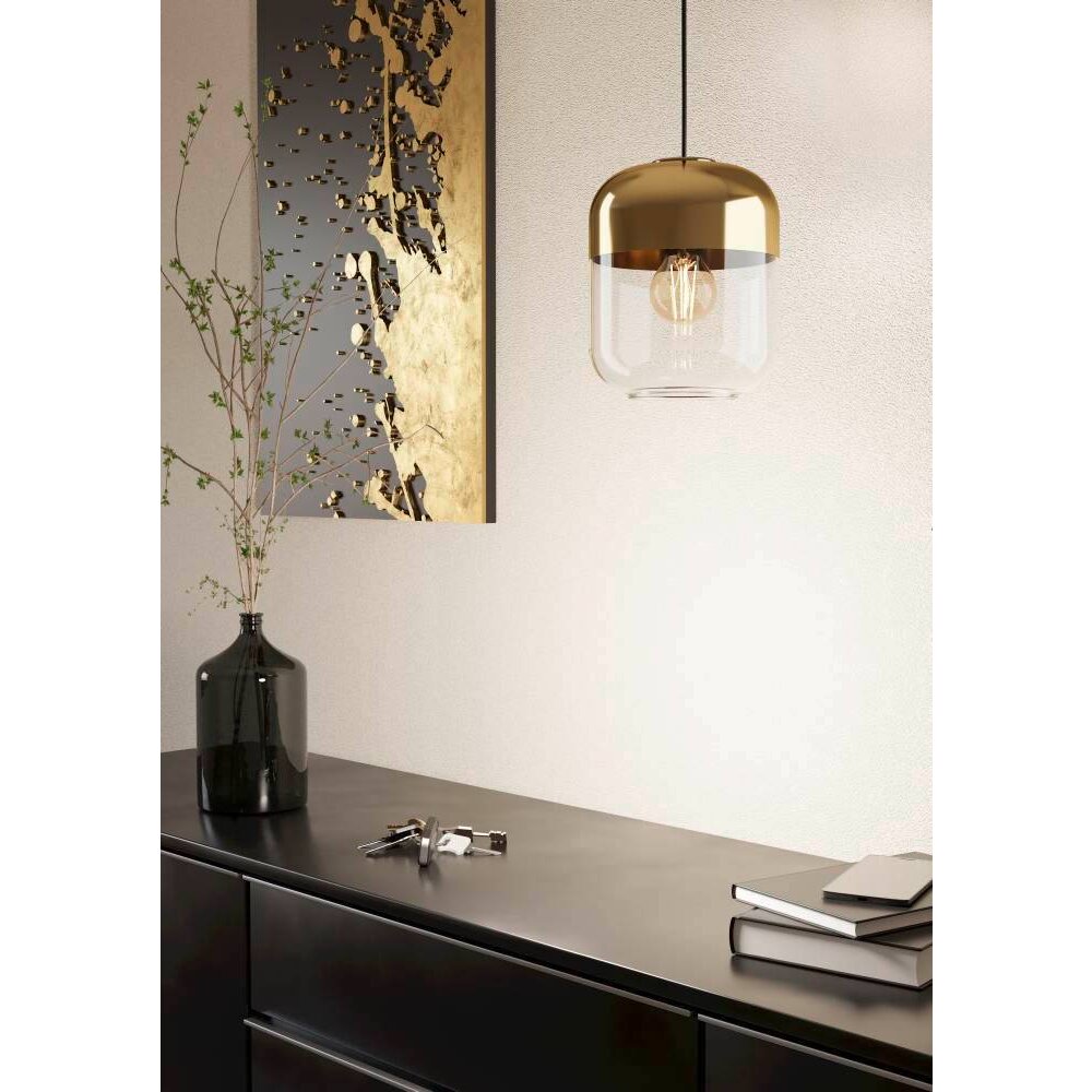 Eglo MARYVILLA Hanger Gebrandschilderd, Zwart, 1-licht main product photo