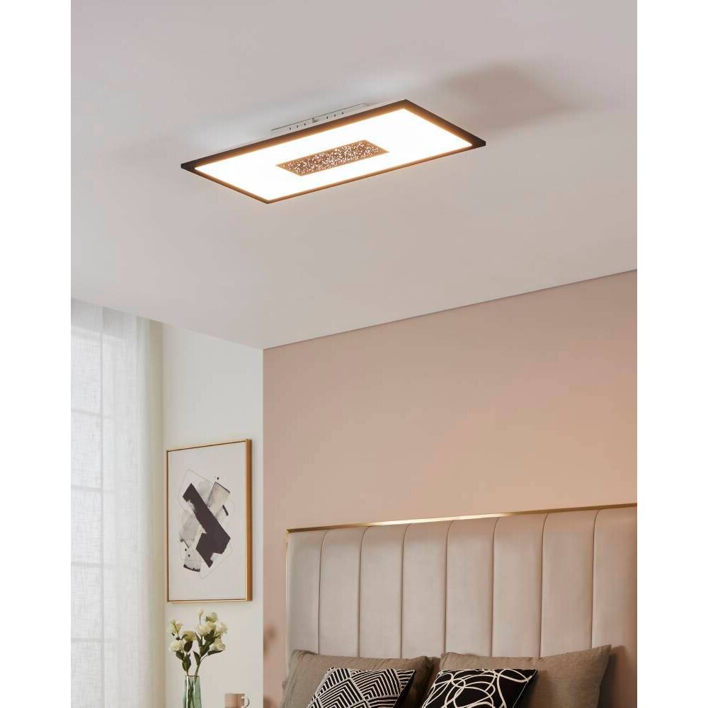 Eglo MARMORATA Plafondpaneel LED Zwart, Wit, 2-lichts main product photo