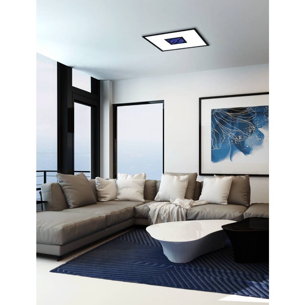 Eglo BORDONARA Plafondpaneel LED Zwart, Wit, 1-licht, Afstandsbediening main product photo