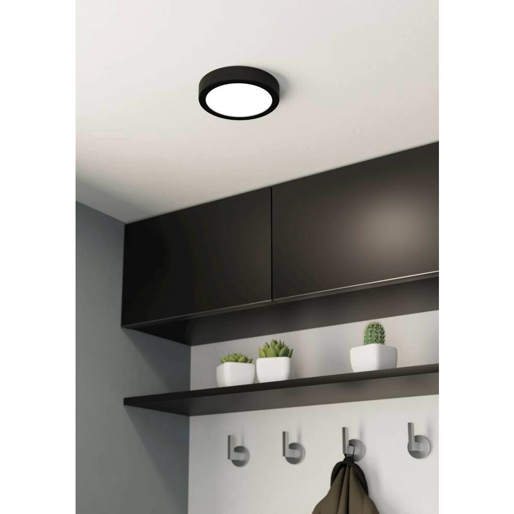 Eglo FUEVA Plafondlamp LED Zwart, 1-licht main product photo
