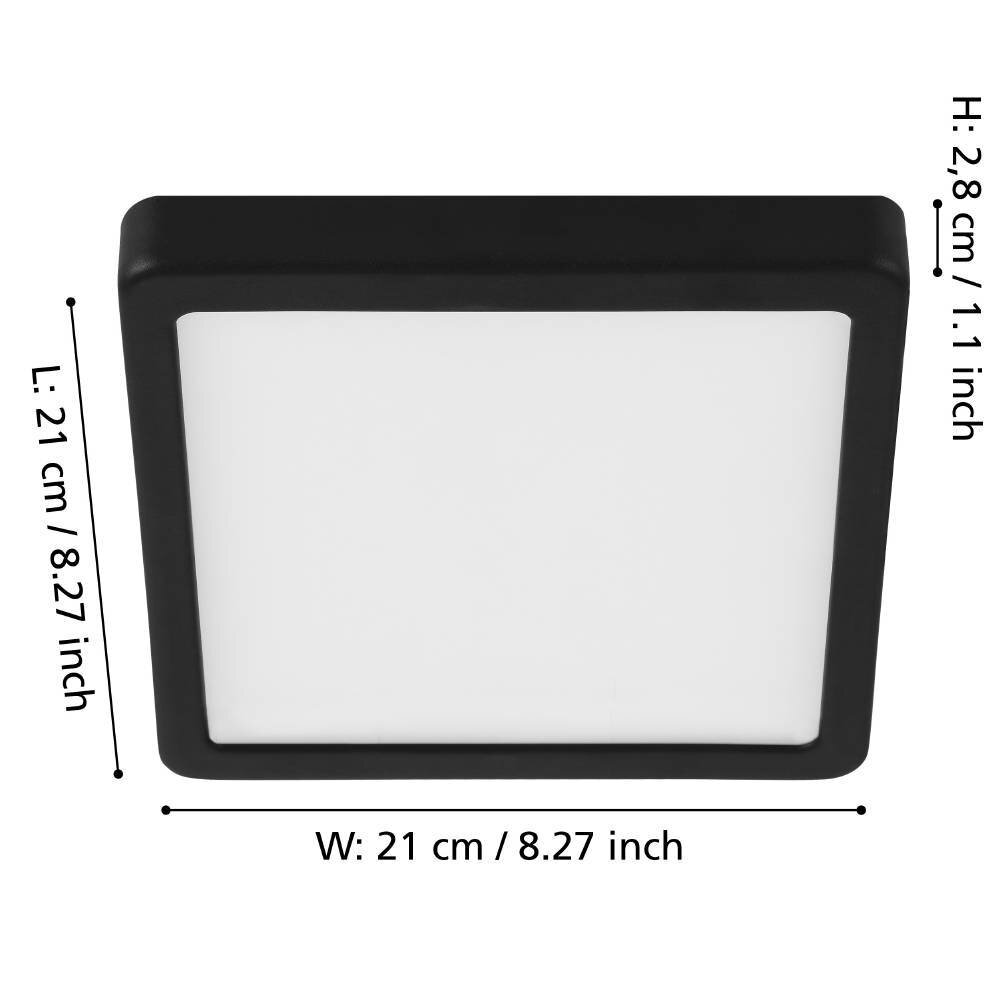 Eglo FUEVA Plafondlamp LED Zwart, 1-licht