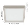 Eglo FUEVA Plafondlamp LED Nikkel mat, 1-licht