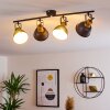 Borik Plafondlamp Zwart-Goud, 4-lichts