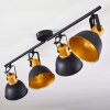 Borik Plafondlamp Zwart-Goud, 4-lichts