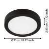 Eglo FUEVA Plafondlamp LED Zwart, 1-licht