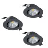 Eglo SALICETO Inbouw verlichting LED Zwart, 3-lichts