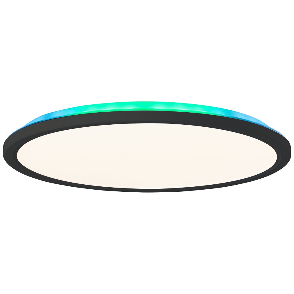 Brilliant Saltery Plafondpaneel LED Zwart, Wit, 1-licht, Afstandsbediening, Kleurwisselaar main product photo