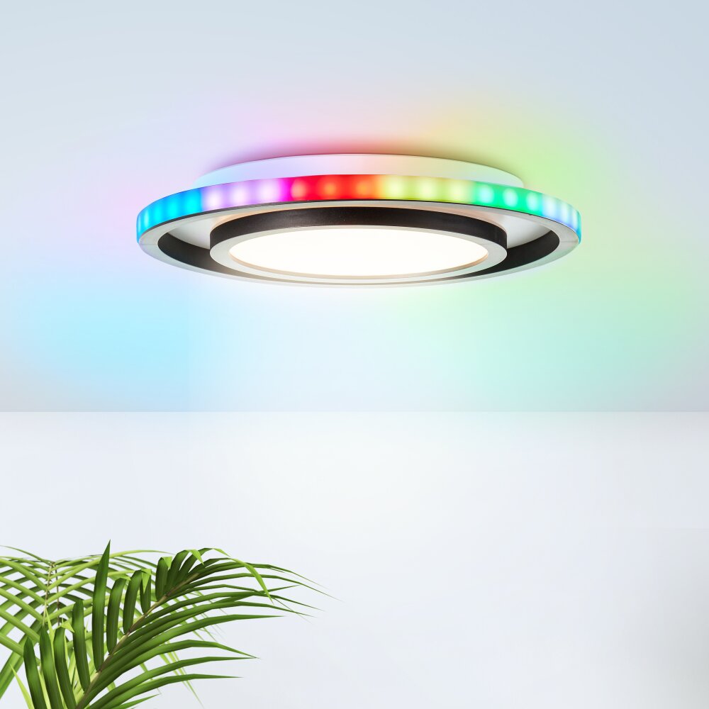 Brilliant Blaine Plafondlamp LED Wit, 1-licht, Afstandsbediening, Kleurwisselaar main product photo