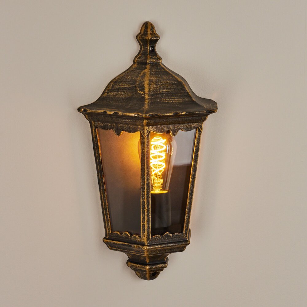 Hongkong Buiten muurverlichting Bruin, Goud, 1-licht