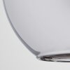 Koyoto  Hanger Glas 15 cm Chroom, Rookkleurig, 5-lichts