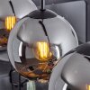 Koyoto  Hanger Glas 15 cm Chroom, Rookkleurig, 5-lichts