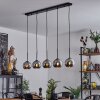 Koyoto  Hanger Glas 15 cm Chroom, Rookkleurig, 5-lichts