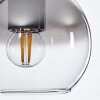 Koyoto  Hanger Glas 15 cm Chroom, Duidelijk, Rookkleurig, 5-lichts