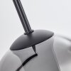 Koyoto  Hanger Glas 15 cm Chroom, Duidelijk, Rookkleurig, 5-lichts