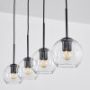 Koyoto  Hanger Glas 15 cm Duidelijk, 4-lichts