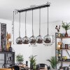 Koyoto  Plafondlamp Glas 20 cm Chroom, Rookkleurig, 5-lichts