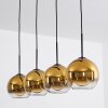 Koyoto  Plafondlamp Glas 20 cm Goud, Duidelijk, 4-lichts