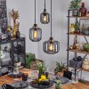 Curveira Hanger Brons, Zwart, 3-lichts