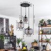 Curveira Hanger Brons, Zwart, 3-lichts