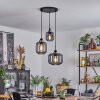 Curveira Hanger Brons, Zwart, 3-lichts