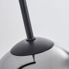 Koyoto  Hanger Glas 15 cm Chroom, Duidelijk, Rookkleurig, 5-lichts