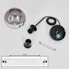 Koyoto  Hanger Glas 15 cm Chroom, Duidelijk, Rookkleurig, 1-licht