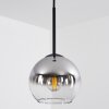 Koyoto  Hanger Glas 15 cm Chroom, Duidelijk, Rookkleurig, 1-licht