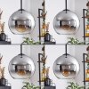 Koyoto  Plafondlamp Glas 20 cm Chroom, Duidelijk, Rookkleurig, 1-licht