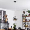 Koyoto  Hanger Glas 25 cm Chroom, Duidelijk, Rookkleurig, 1-licht