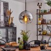 Koyoto  Hanger Glas 25 cm Chroom, Duidelijk, Rookkleurig, 1-licht