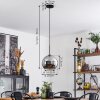 Koyoto  Hanger Glas 25 cm Chroom, Rookkleurig, 1-licht