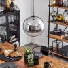 Koyoto  Hanger Glas 30 cm Chroom, Duidelijk, Rookkleurig, 1-licht