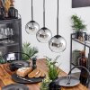 Koyoto  Hanger Glas 15 cm Chroom, Duidelijk, Rookkleurig, 3-lichts