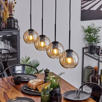 Koyoto  Hanger Glas 15 cm Amber, 4-lichts