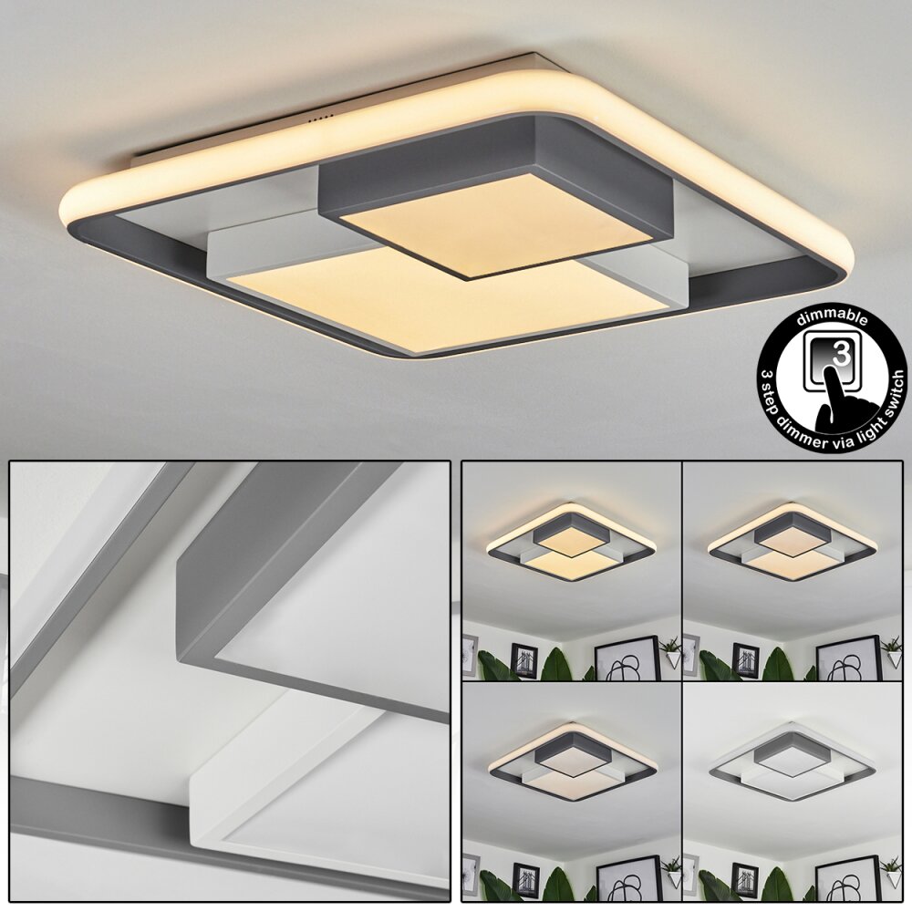 Casqueira Plafondlamp LED Grijs, Wit, 1-licht main product photo