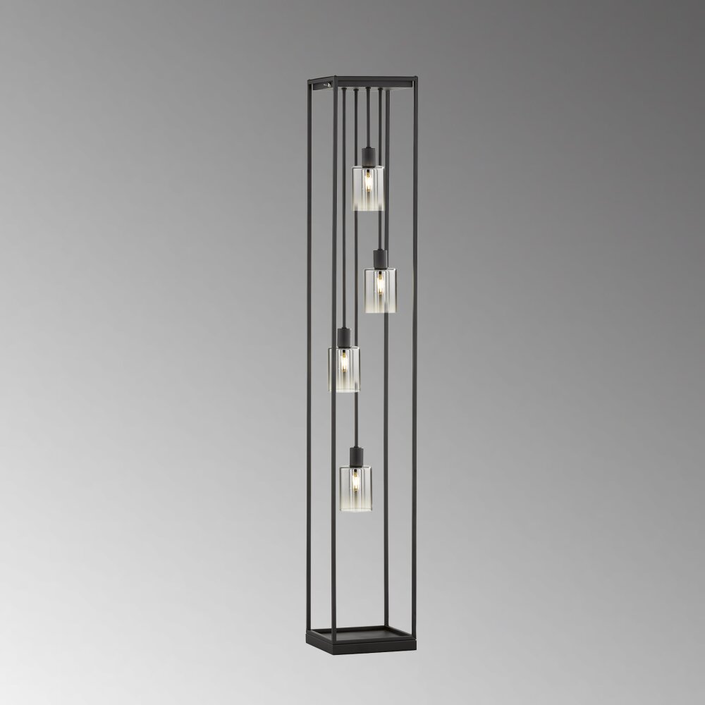 Fischer & Honsel Iska Staande lamp Zwart, 4-lichts main product photo