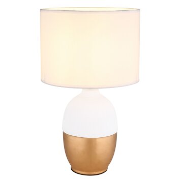 Globo VALENTINO Tafellamp Goud, Wit, 1-licht