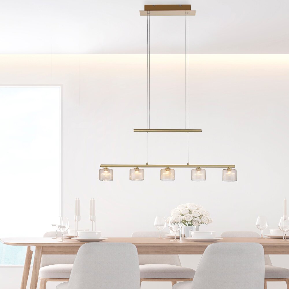 Paul Neuhaus HYDRA Hanglamp LED Messing, 5-lichts main product photo