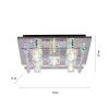 Leuchten-Direkt KEMAL2.0 Plafondlamp LED Staal geborsteld, 68-lichts, Afstandsbediening, Kleurwisselaar