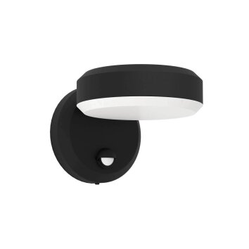 Eglo FORNACI Buiten muurverlichting LED Zwart, 1-licht, Bewegingsmelder