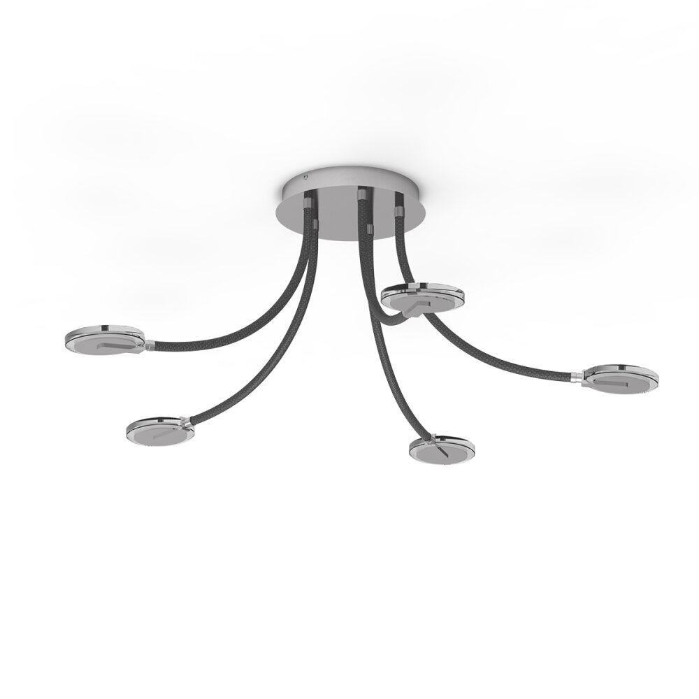 Steinhauer Turound Plafondlamp LED Staal geborsteld, 5-lichts main product photo