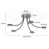 Steinhauer Turound Plafondlamp LED Staal geborsteld, 5-lichts