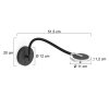 Steinhauer Turound Muurlamp LED Zwart, 1-licht