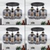 Curveira Plafondlamp Brons, Zwart, 3-lichts