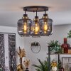 Curveira Plafondlamp Brons, Zwart, 3-lichts