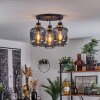 Curveira Plafondlamp Brons, Zwart, 3-lichts