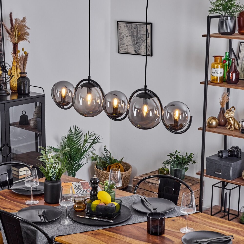 Orieux Hanglamp Rookkleurig, 5-lichts main product photo